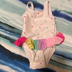 Polka dot swimsuit with tutu